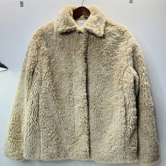 VINCE‎ Women's Textured Faux Fur Jacket Size Medium NEW - Picture 1 of 10